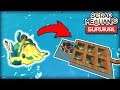 I Built a Boat With UNLIMITED FUEL Using Glow Worms! (Scrap Mechanic Survival Ep.16)