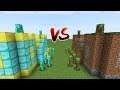 Minecraft Battle: DAIMOND CASTLE NOOB VS DIRT CASTLE NOOB