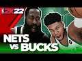 NBA 2K22 Gameplay - Nets vs Bucks