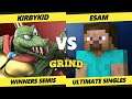 The Grind 161 Winners Semis - KirbyKid (K Rool) Vs ESAM (Steve, Mii Brawler, Pikachu) Smash Ultimate