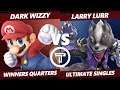 Thunder Smash 3 SSBU - MVG Dark Wizzy (Mario) VS T1 Larry Lurr (Wolf) Smash Ultimate Winners Quarter