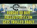 Bethesda forgot to buy 'Fallout First' domain...gets ripped apart. [Daily Strife]
