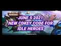 JUNE 5 2021 - NEW CDKEY CODE FOR IDLE HEROES