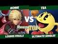 Maesuma Top #4 Losers Finals - Tea (Pac-Man) Vs. Kome (Shulk) Smash Ultimate SSBU