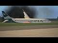 PIA 737 [Engine Fire] - Belly Crash Landing at Penang Airport