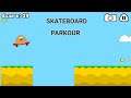 Pou - playing skateboard parkour (cliff jump) with Pou