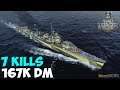 World of WarShips | Harugumo | 7 KILLS | 167K Damage - Replay Gameplay 4K 60 fps