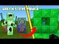 Green Steve Power in Minecraft using Command Blocks