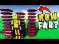 How Far Can I Launch Myself With Exploding Mines? - Fun with Ragdolls Gameplay