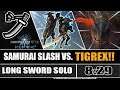 Monster Hunter World Iceborne | Long Sword vs. Tigrex in 8:29 | New Moves are Amazing!