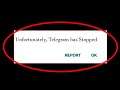 Telegram App Unfortunately Has Stopped Error in Android - Telegram Not Open Problem