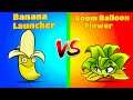 Banana Launcher vs Boom Balloon Flower -Premium Plants Compare (PVZ 2  Mod) Plants vs Zombies 2