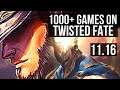 TWISTED FATE vs PANTHEON (MID) | 3.0M mastery, 3/0/4, 1000+ games | EUW Diamond | v11.16