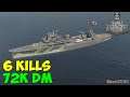 World of WarShips | Katori | 6 KILLS | 72K Damage - Replay Gameplay 4K 60 fps