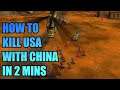 How To All In Rush with China vs USA - Generals Zero Hour Tutorial
