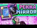 I used PEKKA and MIRROR and Crushed in Clash Royale