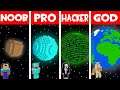 Minecraft NOOB vs PRO vs HACKER vs GOD: NOOB FOUND SECRET PLANET BASE! (Animation)