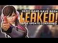Overwatch: Hero Bans LEAKED! - HUGE Update Confirmed!