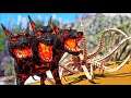 Cachorrão Com 3 Cabeças de Fogo Cerberus Caçando Kraken + Dragões! Ark Survival Evolved - Dinossauro