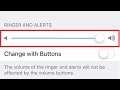 Ringer And Alert Volume Settings in iPhone