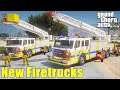 GTA 5 Firefighter Mod - New Blaine County Firetruck Pack Responding To Fire Calls