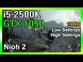 GTX 1050, i5-2500K - Nioh 2 (FPS Test)