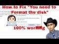 how to get back your data from USB disk that need format to open