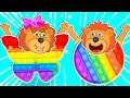 Lion Family | Pop It Collection of the best Challenges | Cartoon for Kids