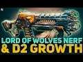 Lord of Wolves Nerf (Back up to 1 Million Players) Heroic Menagerie, & Transmog | Destiny 2 News