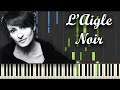 L'Aigle Noir - Barbara (Piano Tutorial) [Synthesia]