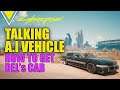 Talking A.I Vehicle in Cyberpunk 2077 - How to Get Delamain's Cab! (Different Personalities)