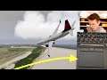 FAIL! I Tried Landing With TRACKPAD Laptop Control In The Flight Simulator