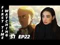 FROM BAD TO WORSE // Attack on Titan Reaction S1 Ep22