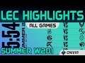 LEC Highlights Week2 Day1 LEC Summer 2020 All Games By Onivia