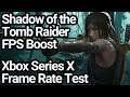 Shadow of the Tomb Raider Xbox Series X Frame Rate Test (FPS Boost | Backwards Compatibility)