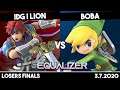 IDG | Lion (Roy) vs BOBA (Toon Link/Marth) | Losers Finals | Equalizer #4