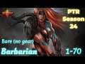 PTR Diablo 3 Season 24 | Patch 2.7.1 | Barbarian(No Gear) | Ethereal Weapons