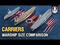 Warship Size Comparison: Aircraft Carriers in World of Warships