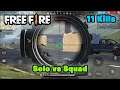 Solo vs Squad 11 Kills!!! Garena Free Fire gameplay by IPF Gaming