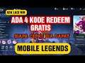 4 Kode Redeem gratis -  Mobile Legends 2021