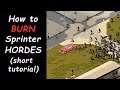 How to BURN Sprinter HORDES in 4 easy steps (Project Zomboid Tutorial) #Shorts