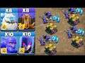 Ice Golem Witch Bowler Combo Attack !! 8 Ice Golem + 8 Earthquake + 10 Bowler + 10 Witch Th14 Attack