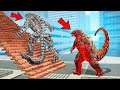 HOW FAR CLIMB STAIRS GODZILLA 2021 & MECHAGODZILLA! Experiment Garry's Mod Sandbox!