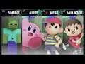 Super Smash Bros Ultimate Amiibo Fights – Steve & Co #38 Zombie vs Kirby vs Ness vs Villager