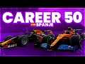 INHAALSPECTAKEL IN DE REGEN! (F1 2020 McLaren Career Mode 50 Spanje - Nederlands)