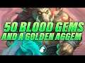 50 Blood gems and a Golden Aggem Thorncurse | Dogdog Hearthstone Battlegrounds