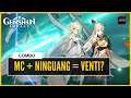 Genshin Impact - The Traveler Can Do Venti's Elemental Burst With Ninguang's Help