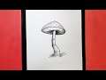 How to draw a Mushroom step by step || Easy draw a Mushroom for beginners || Pencil draw a Mushroom