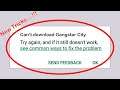 How To Fix Can't Download Gangstar City App Error On Google Play Store Problem Solved