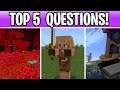 Minecraft TOP 5 QUESTIONS! PS4 Bedrock, Piglin Bartering & Nether Update Biomes!